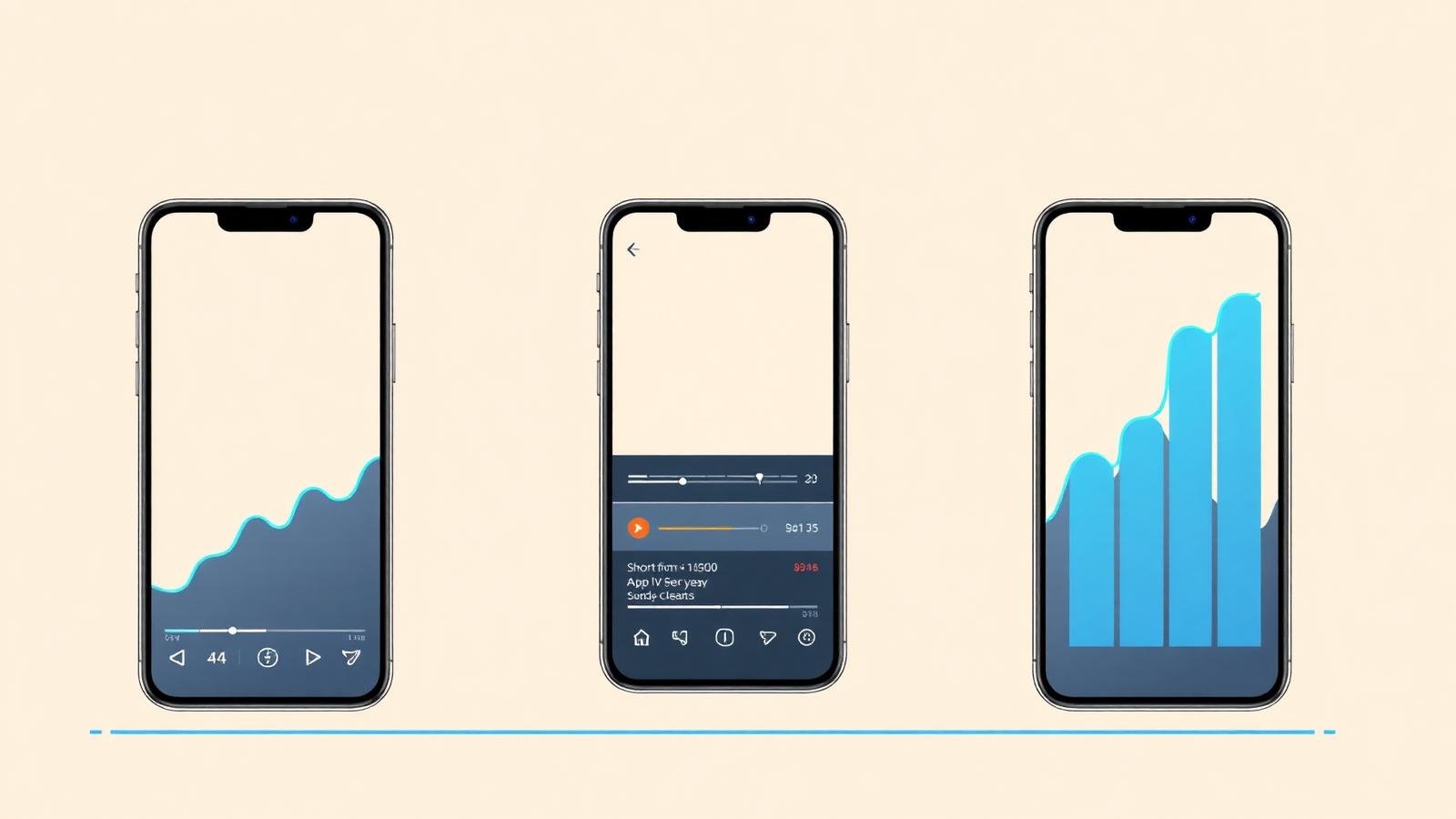 View-Performance von Short-Form-Clips auf drei Smartphones